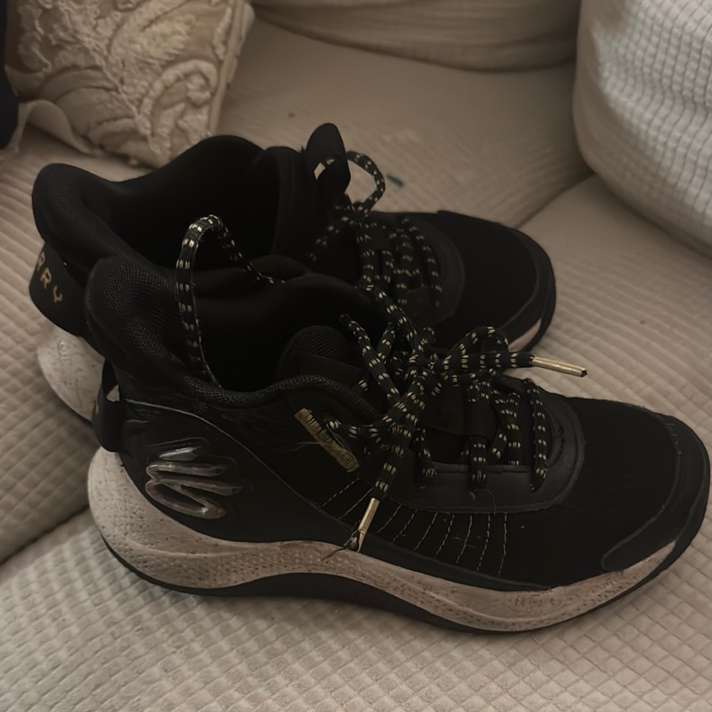 Under Armour Black and Gold Performance Sneakers